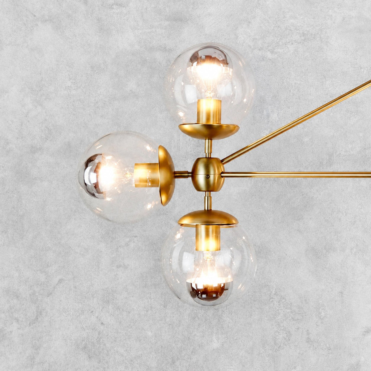 Modo Chandelier 37" - 3 Sided, 10 Globes