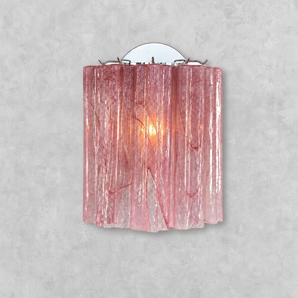 Murano-Style Fluted Glas  Wall Sconce