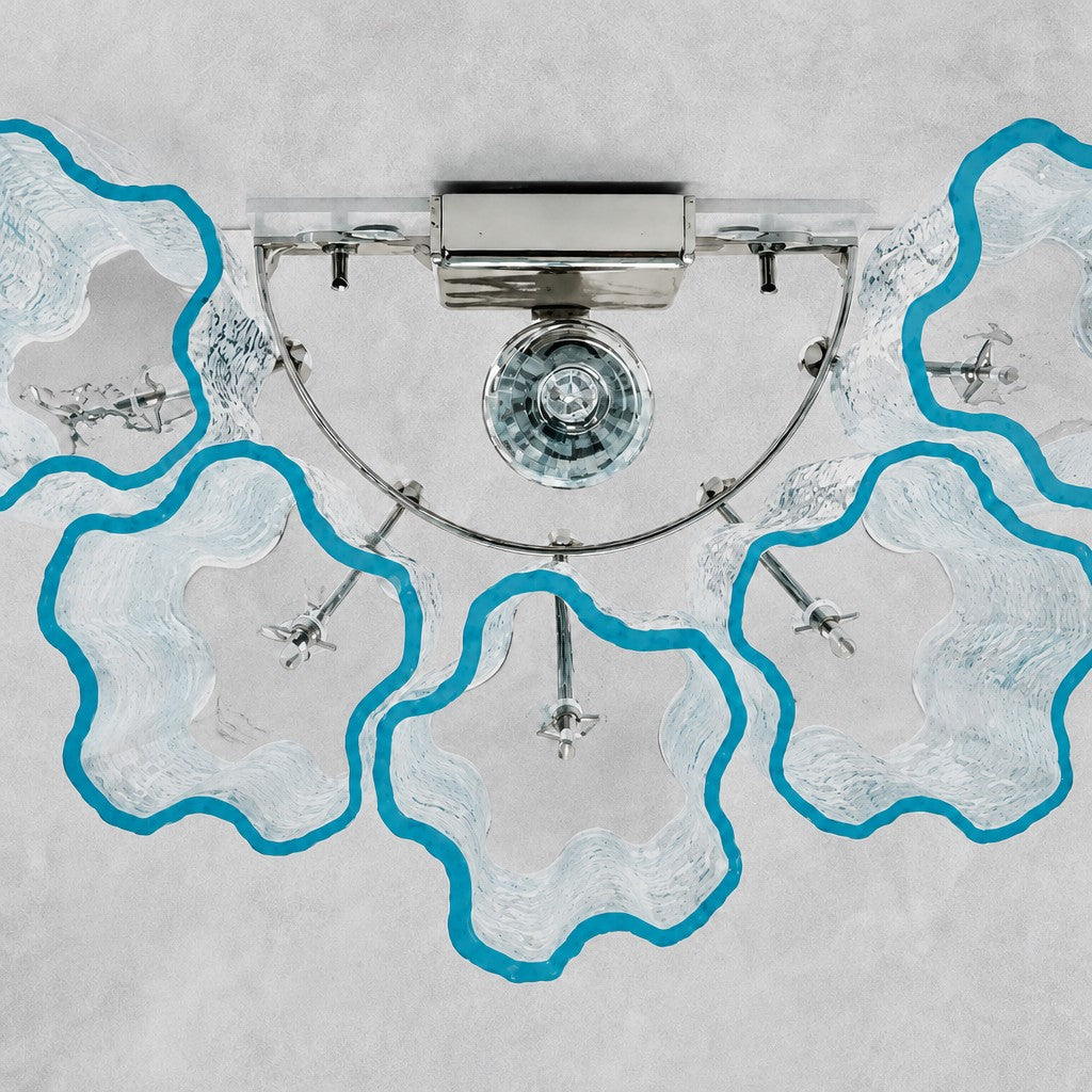 Murano-Style Fluted Glas  Wall Sconce