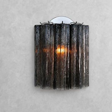 Murano-Style Fluted Glas  Wall Sconce