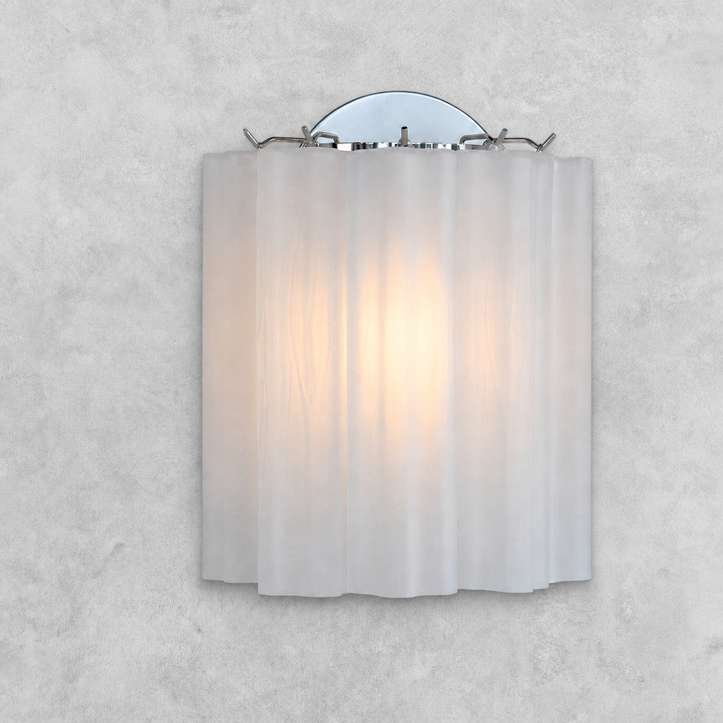 Murano-Style Fluted Glas  Wall Sconce