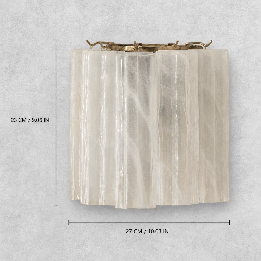 Murano-Style Fluted Glas  Wall Sconce