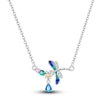 Trivellolab Mystical Dragonfly Crystal Necklace