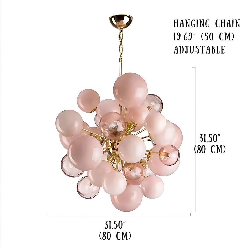 Neve Glass Bubble Chandelier - Warm Light 3000kTrivellolab