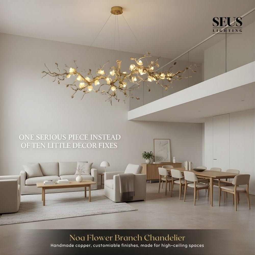 Noa Flower Branch Chandelier - L47.24” (120 cm)Warm White 3000KTrivellolab