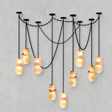 Orba Chain Alabaster Chandelier