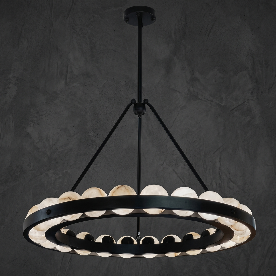 Alabaster Round Chandelier