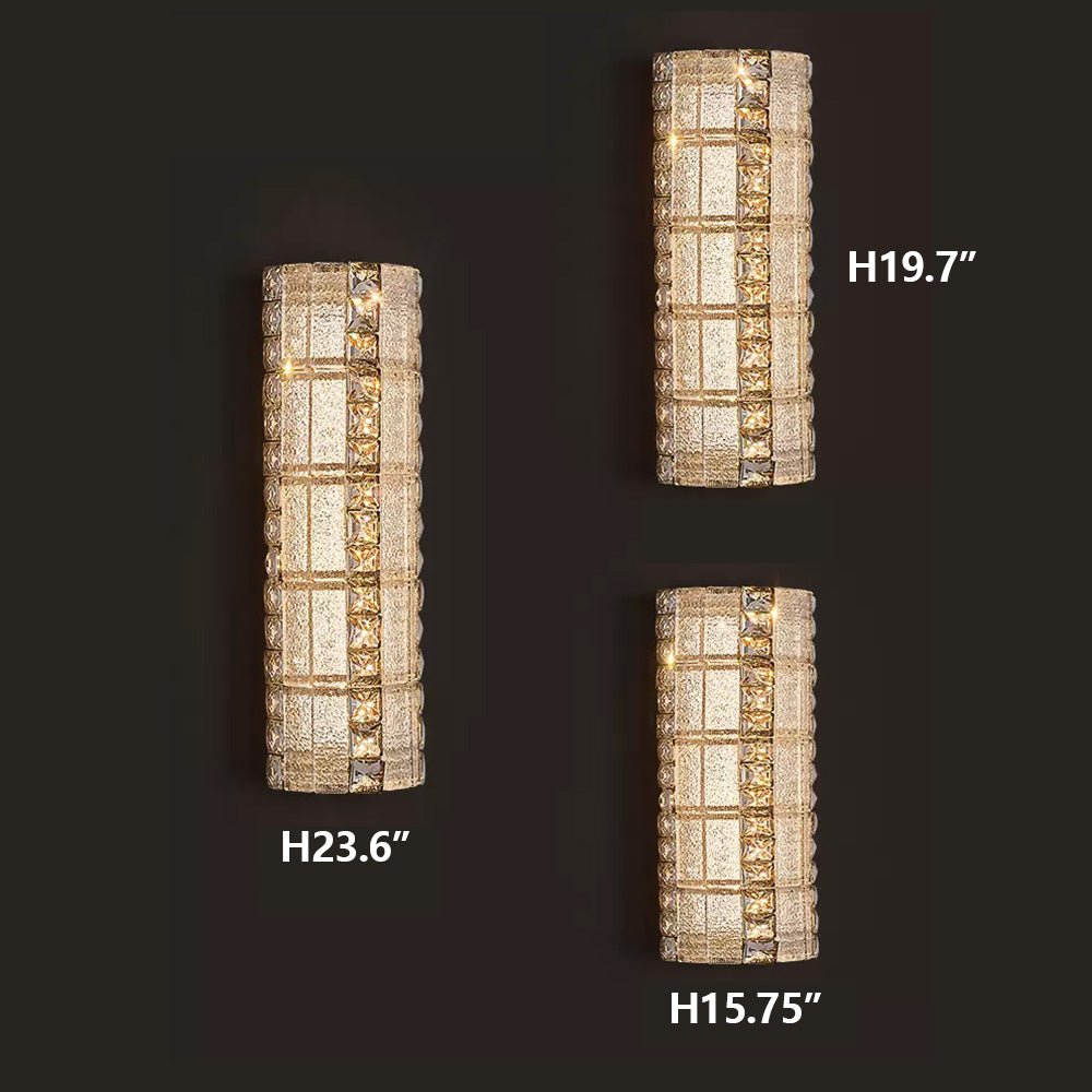 Oversized Multi - layers Luxury Gold Crystal Chandelier For Large Foyer/Hallway/Entryway - Wall Light/W3.94"*D3.94"*H15.75"Warm LightTrivellolab