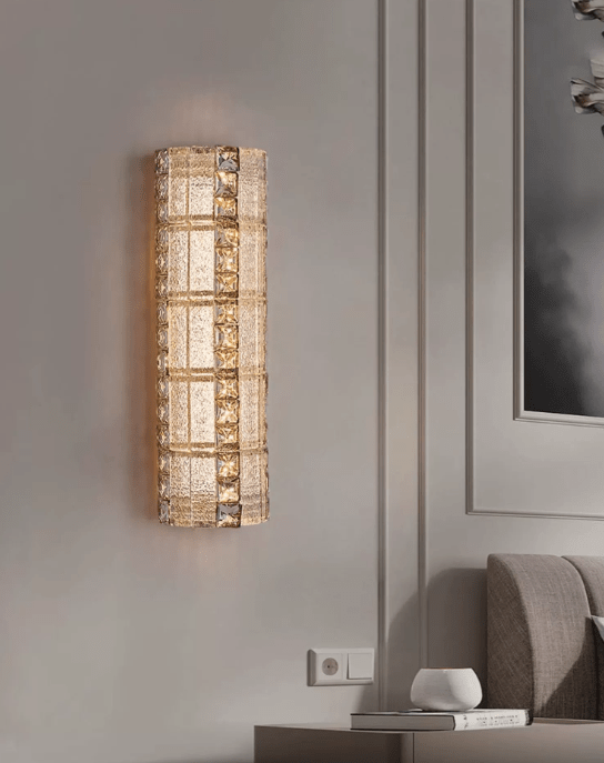 Oversized Multi - layers Luxury Gold Crystal Chandelier For Large Foyer/Hallway/Entryway - Wall Light/W3.94"*D3.94"*H15.75"Warm LightTrivellolab