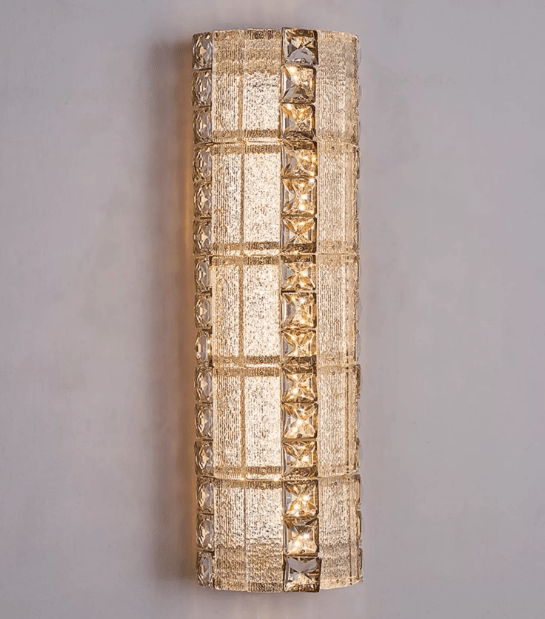 Oversized Multi - layers Luxury Gold Crystal Chandelier For Large Foyer/Hallway/Entryway - Wall Light/W3.94"*D3.94"*H15.75"Warm LightTrivellolab