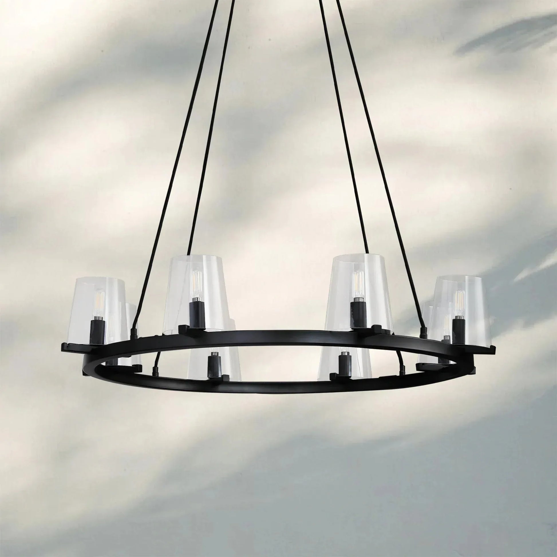 Pauilla Modern Clear Glass Round Chandelier 36'' 48‘’ 60‘’-