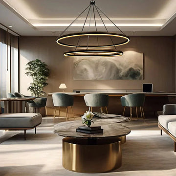 Peralte Two-Tier Round Chandelier 60"-Blushlighting