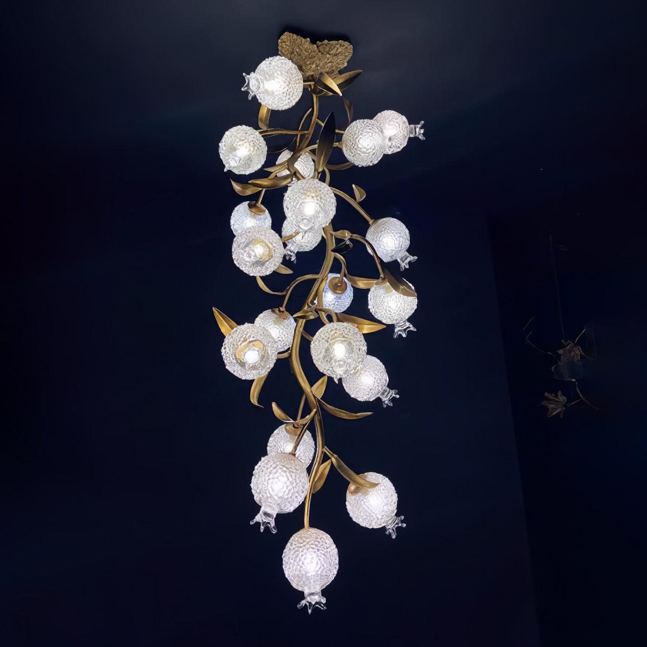 Pomegranate Brass Branch Chandelier - ∅ 19.7″ x H 51.2″ / Dia 50cm x H 130cmDark CopperTrivellolab