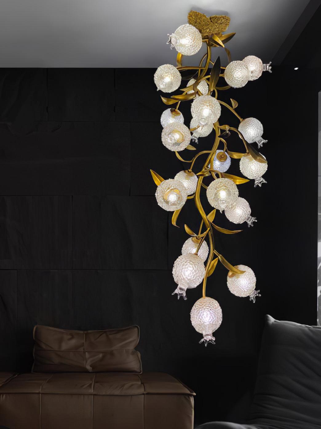 Pomegranate Brass Branch Chandelier - ∅ 19.7″ x H 51.2″ / Dia 50cm x H 130cmDark CopperTrivellolab