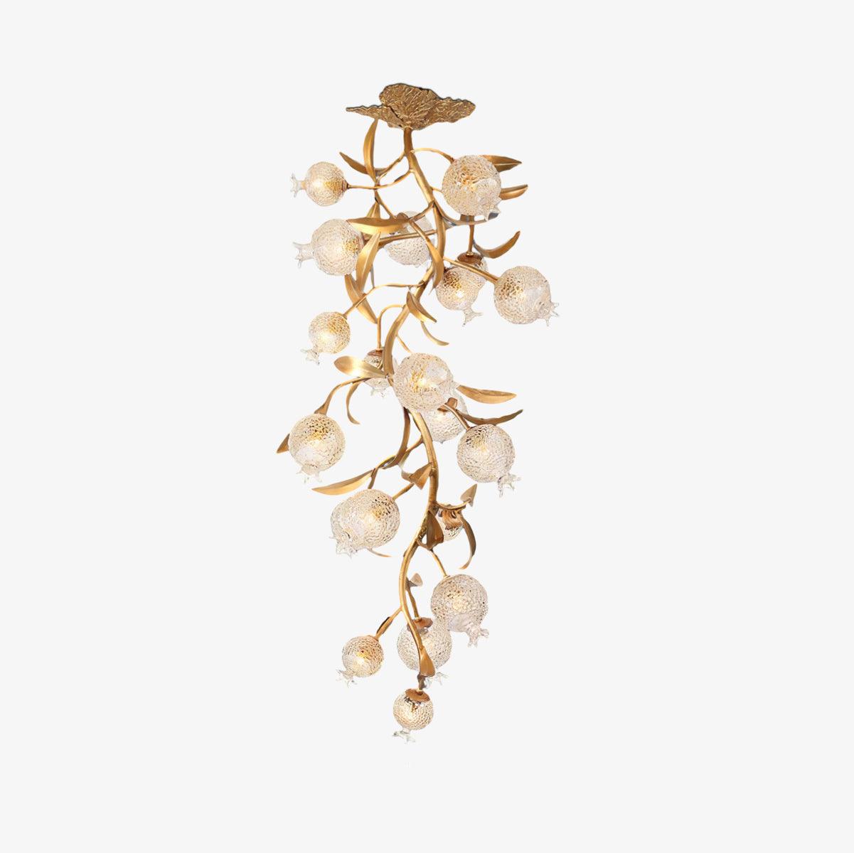 Pomegranate Brass Branch Chandelier - ∅ 19.7″ x H 51.2″ / Dia 50cm x H 130cmDark CopperTrivellolab
