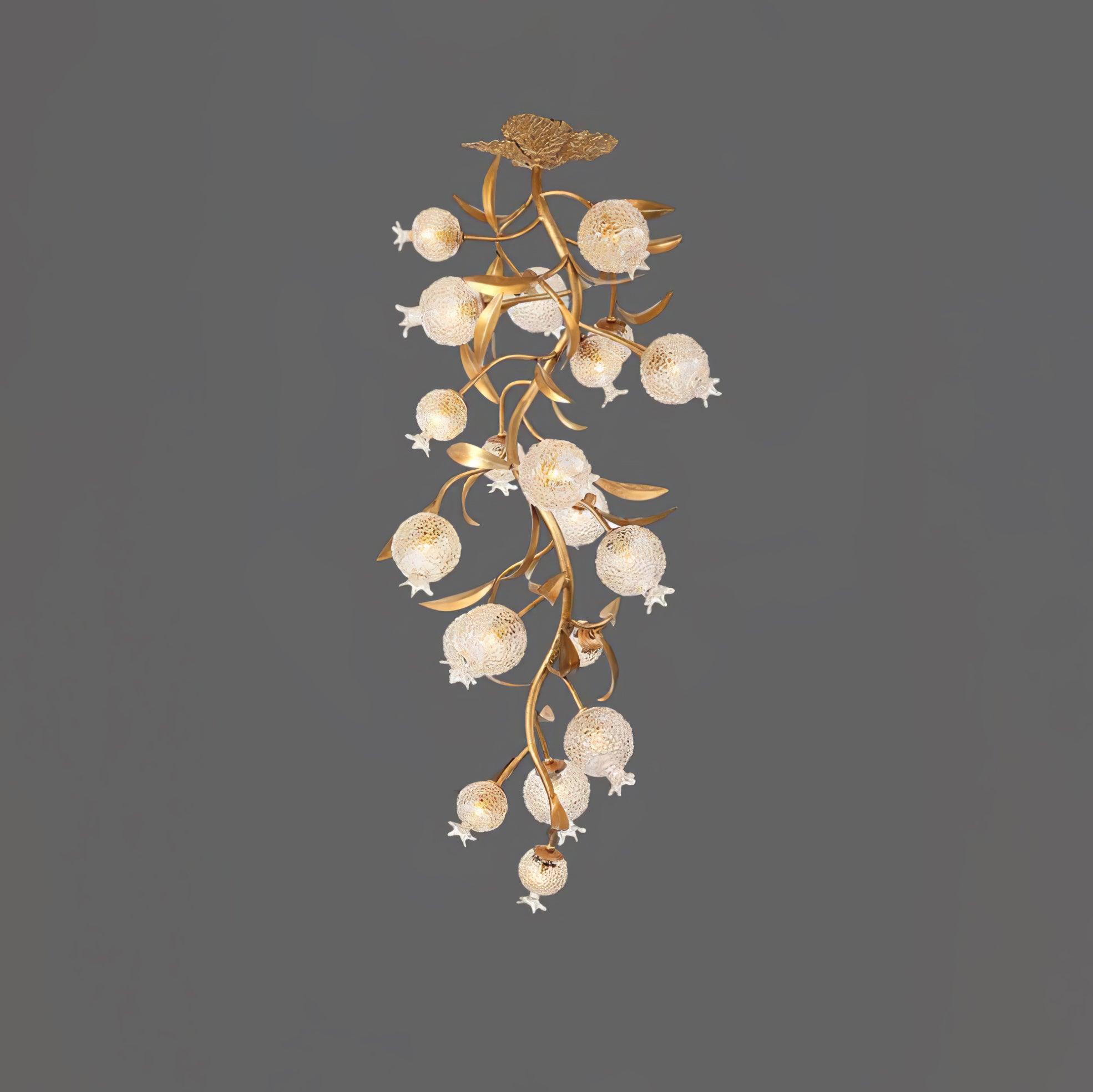Pomegranate Brass Branch Chandelier - ∅ 19.7″ x H 51.2″ / Dia 50cm x H 130cmDark CopperTrivellolab