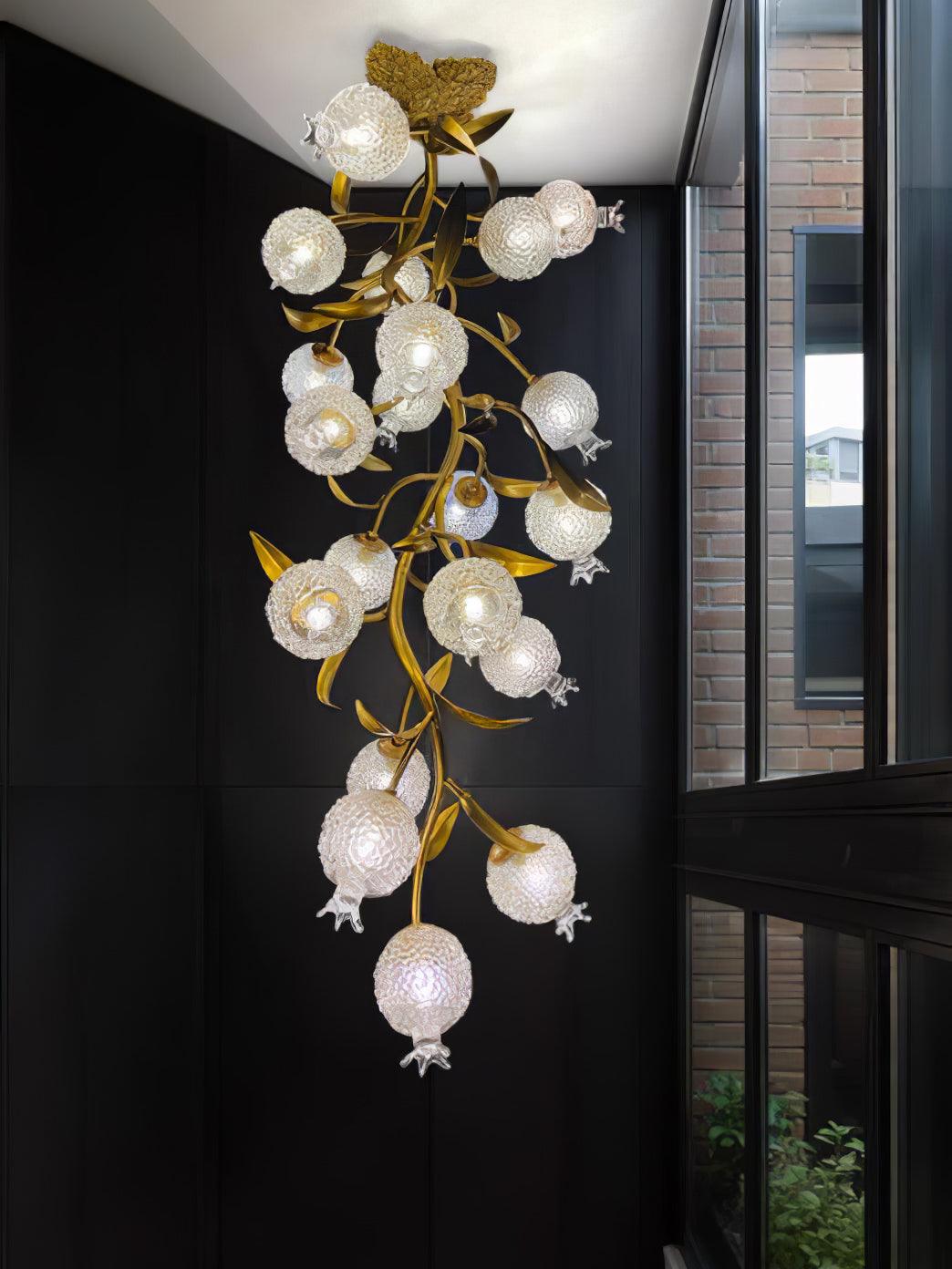 Pomegranate Brass Branch Chandelier - ∅ 19.7″ x H 51.2″ / Dia 50cm x H 130cmDark CopperTrivellolab