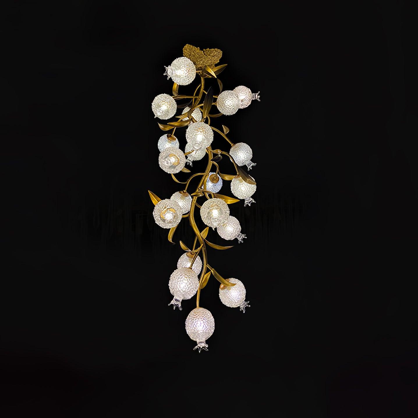 Pomegranate Brass Branch Chandelier - ∅ 19.7″ x H 51.2″ / Dia 50cm x H 130cmDark CopperTrivellolab