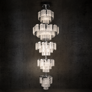 Prismata Crystal Modern Sculptural Ring Chandelier - main