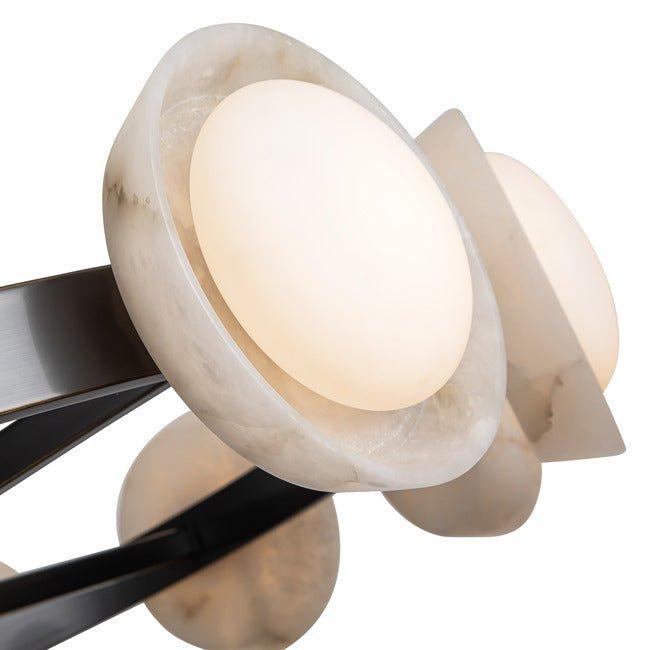 PrismFlow Alabaster Metal Chandelier - Urban BronzeTrivellolab