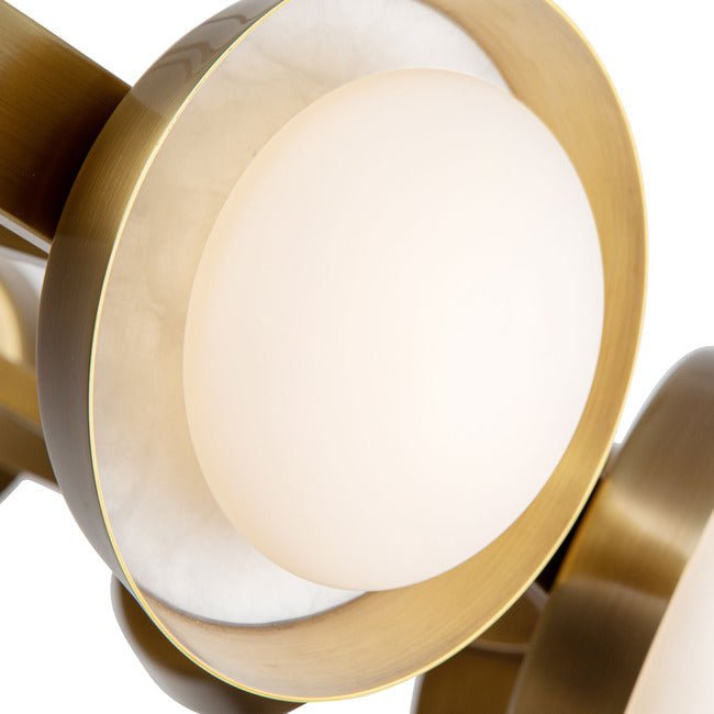 PrismFlow Alabaster Metal Chandelier - Urban BronzeTrivellolab