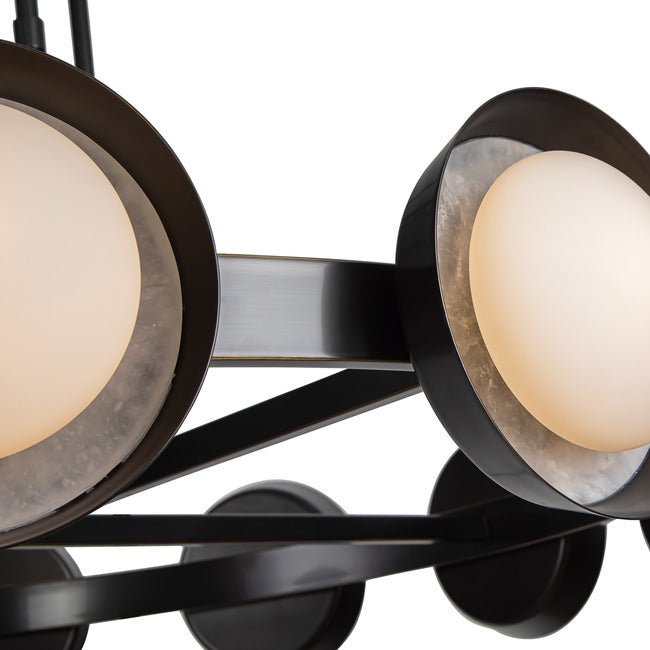 PrismFlow Alabaster Metal Chandelier - Urban BronzeTrivellolab
