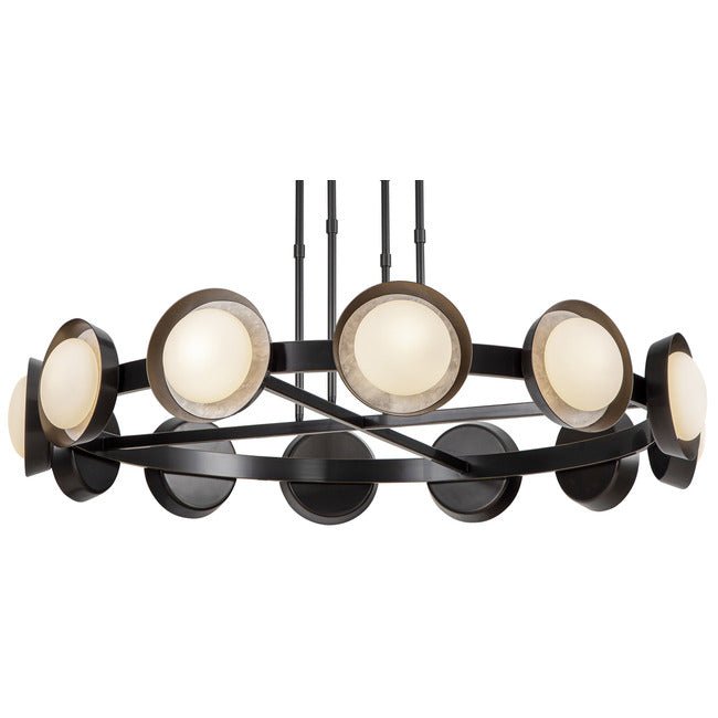 PrismFlow Alabaster Metal Chandelier - Urban BronzeTrivellolab