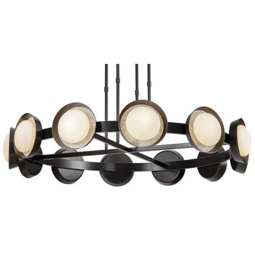 PrismFlow Alabaster Metal Chandelier - Urban BronzeTrivellolab