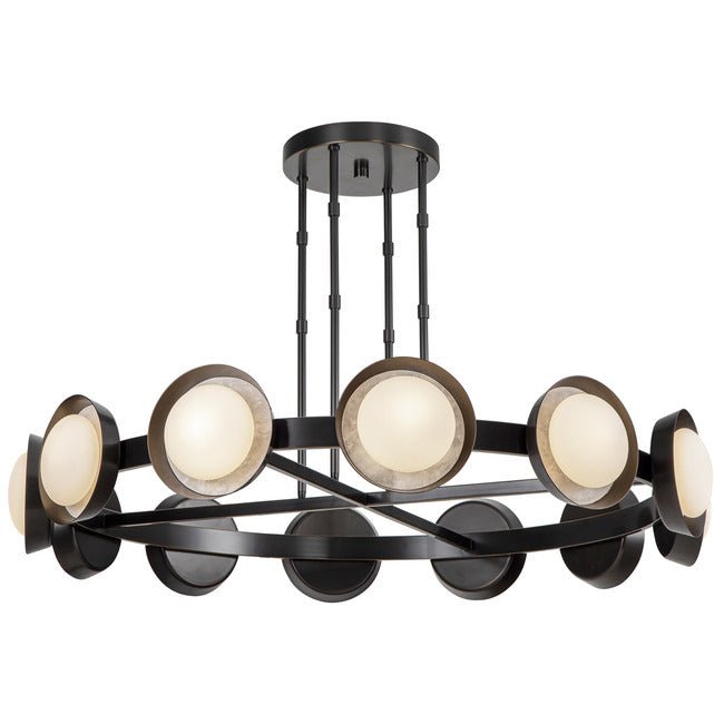 PrismFlow Alabaster Metal Chandelier - Urban BronzeTrivellolab