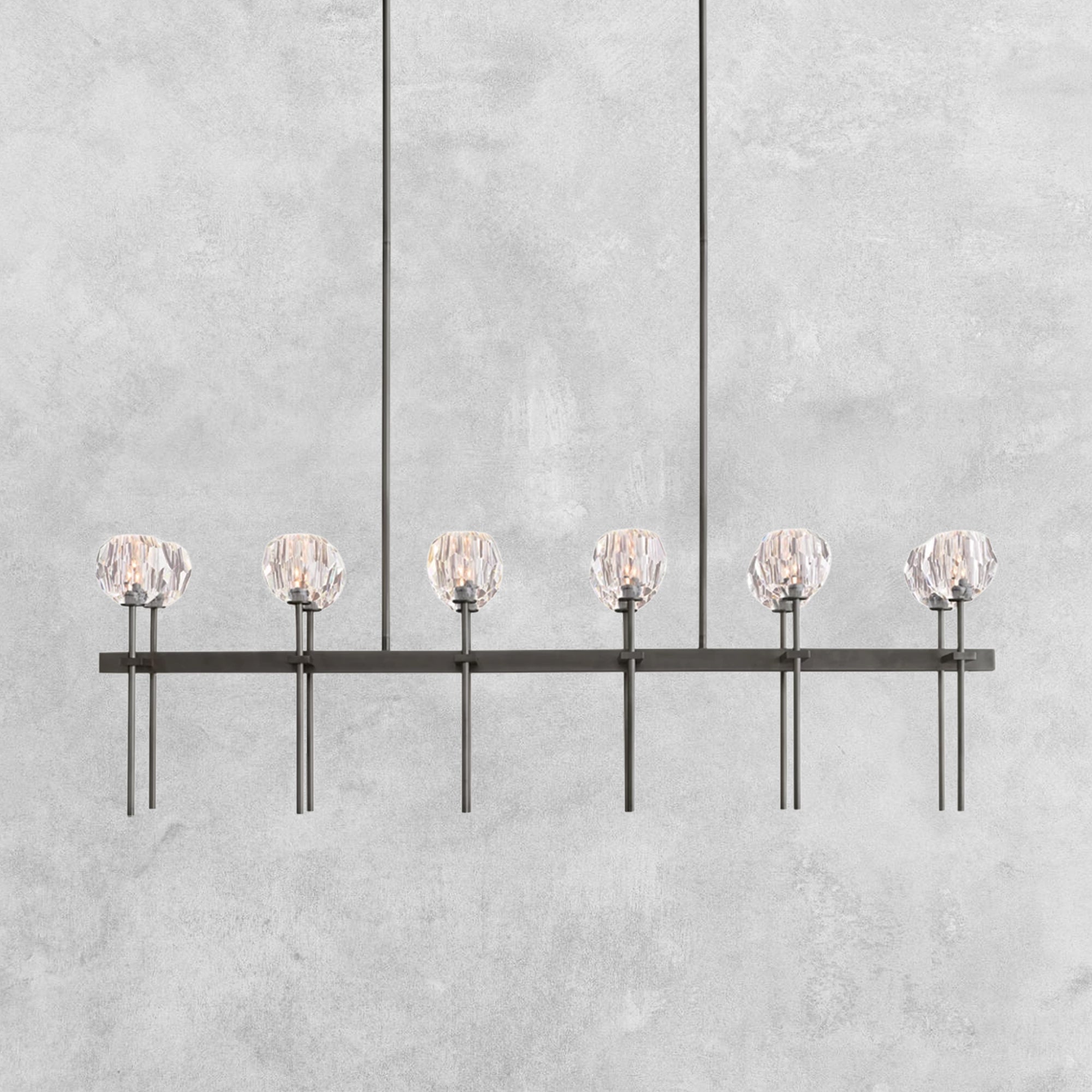 Bouble De Crystal Ball Linear Chandelier 48" 60"