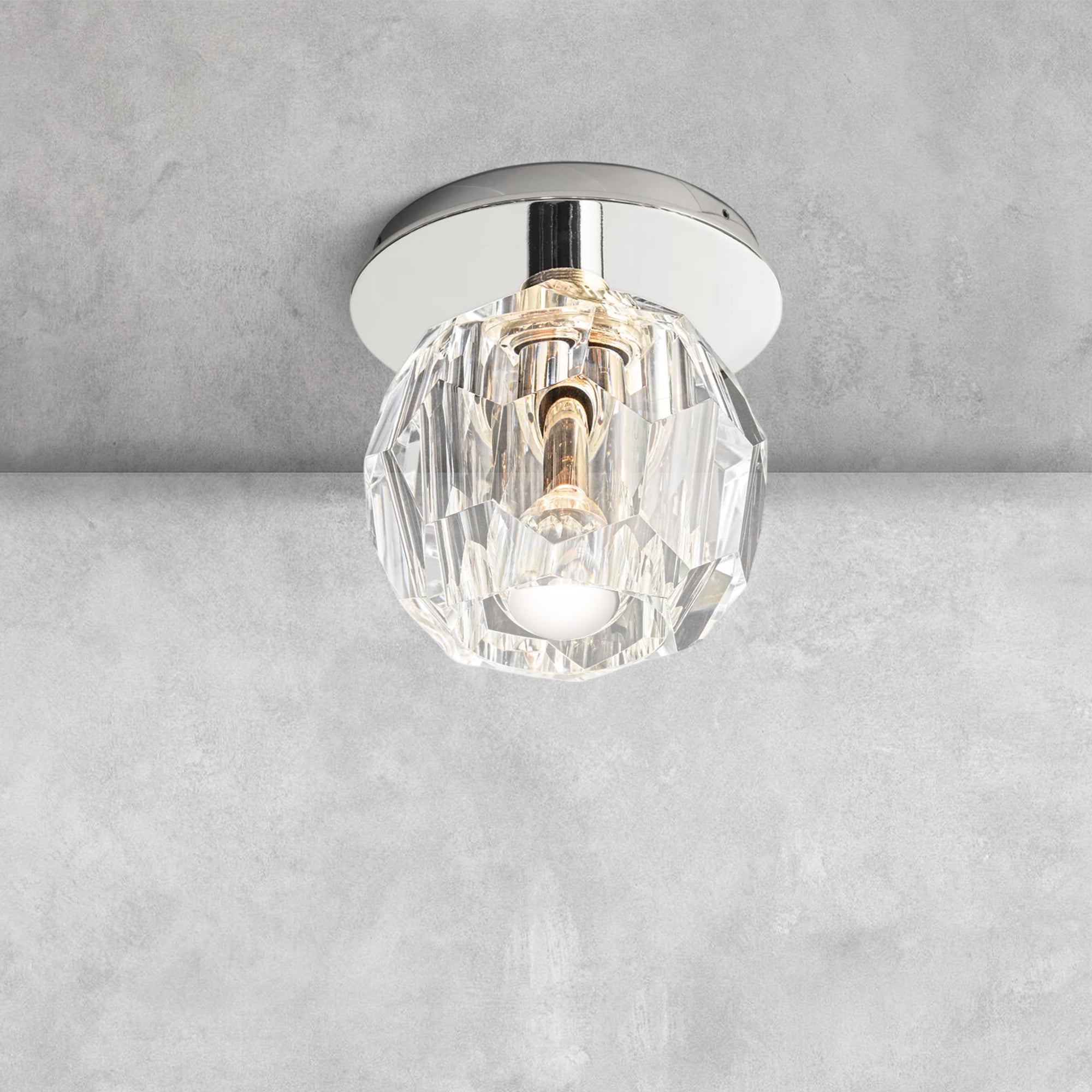 Bouble De Crystal Single Flushmount