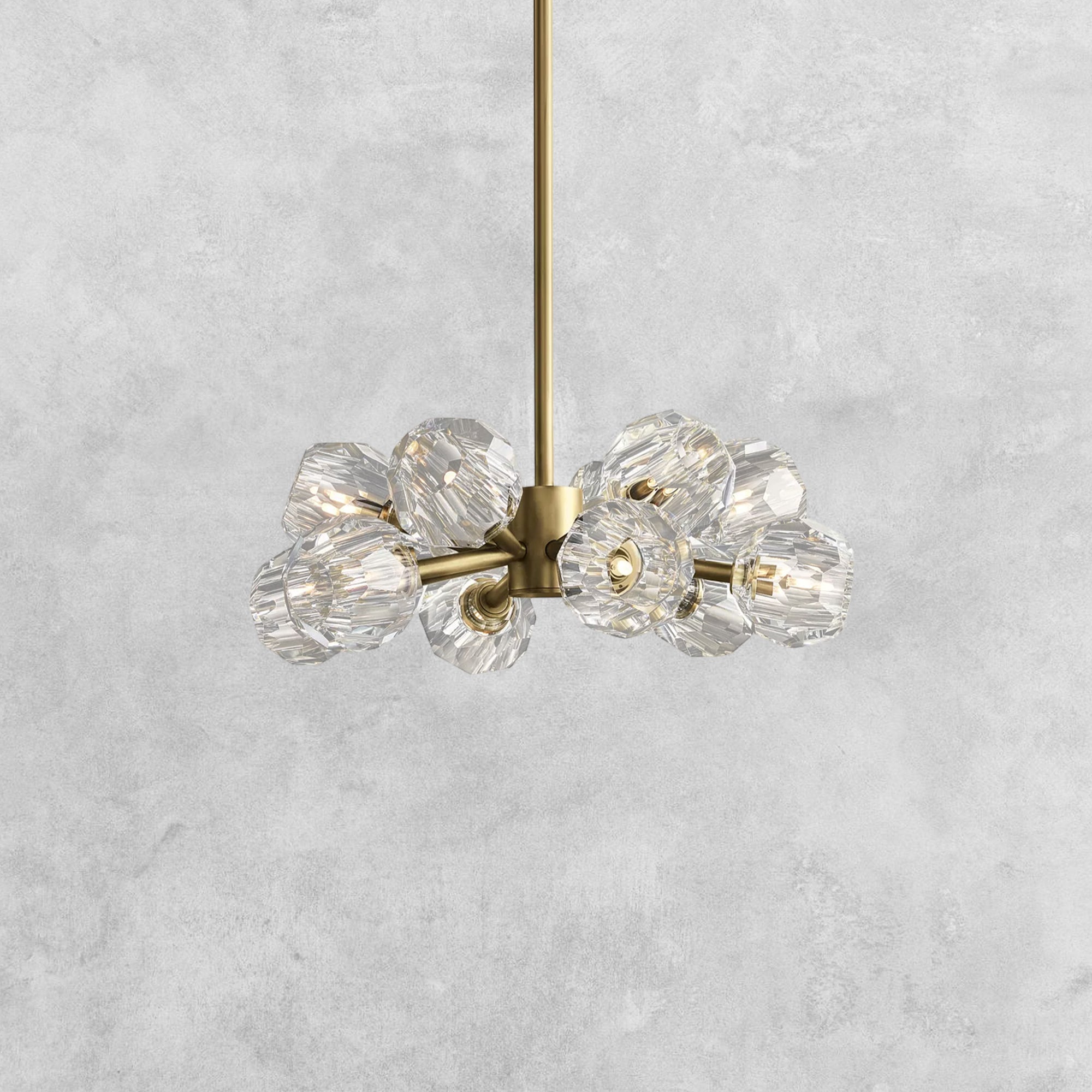 Bouble De Crystal Modern Round Chandelier