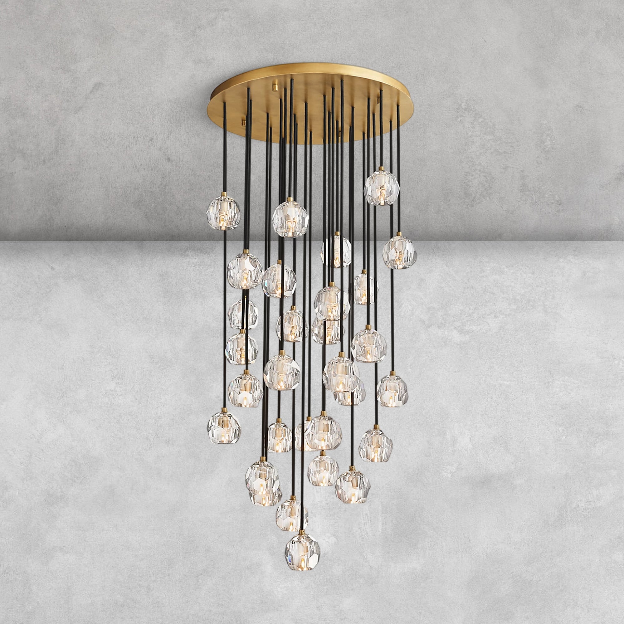 Bouble De Crystal Round Cluster Chandelier
