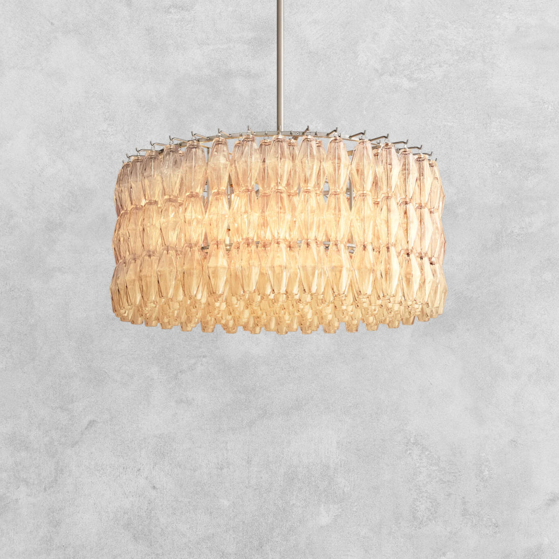 Chiare Modern Round Glass Chandelier 37'' 47'' 61''-