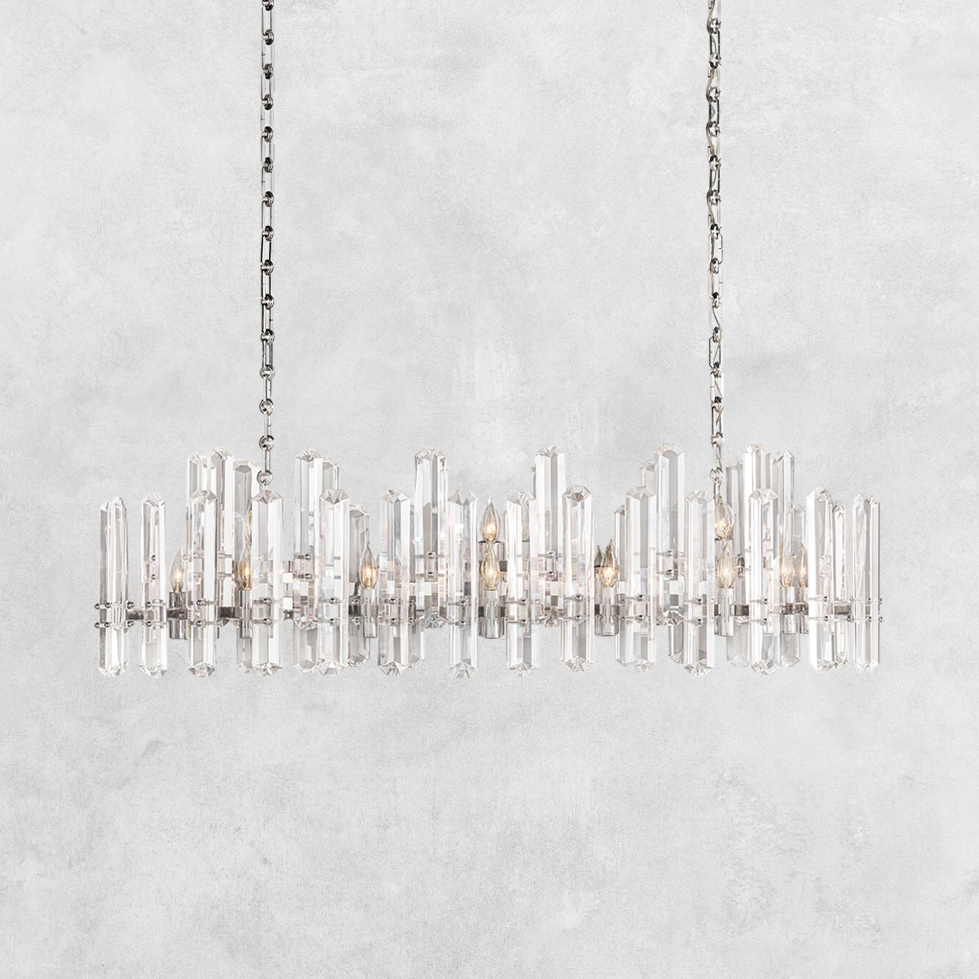Brinton Crystal Rectangle Chandelier 54'' 72''