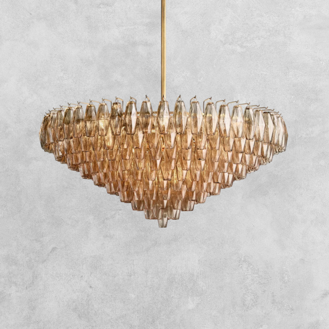 Chiare Glass Tiered Round Chandelier 37‘’ 47‘’ 62‘’-Blushlighting