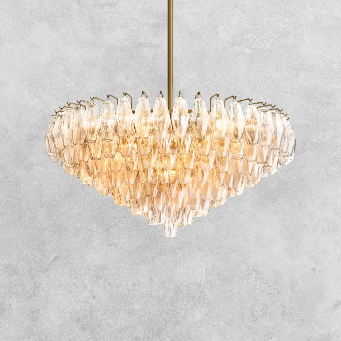 Chiare Glass Tiered Round Chandelier 37‘’ 47‘’ 62‘’-Blushlighting