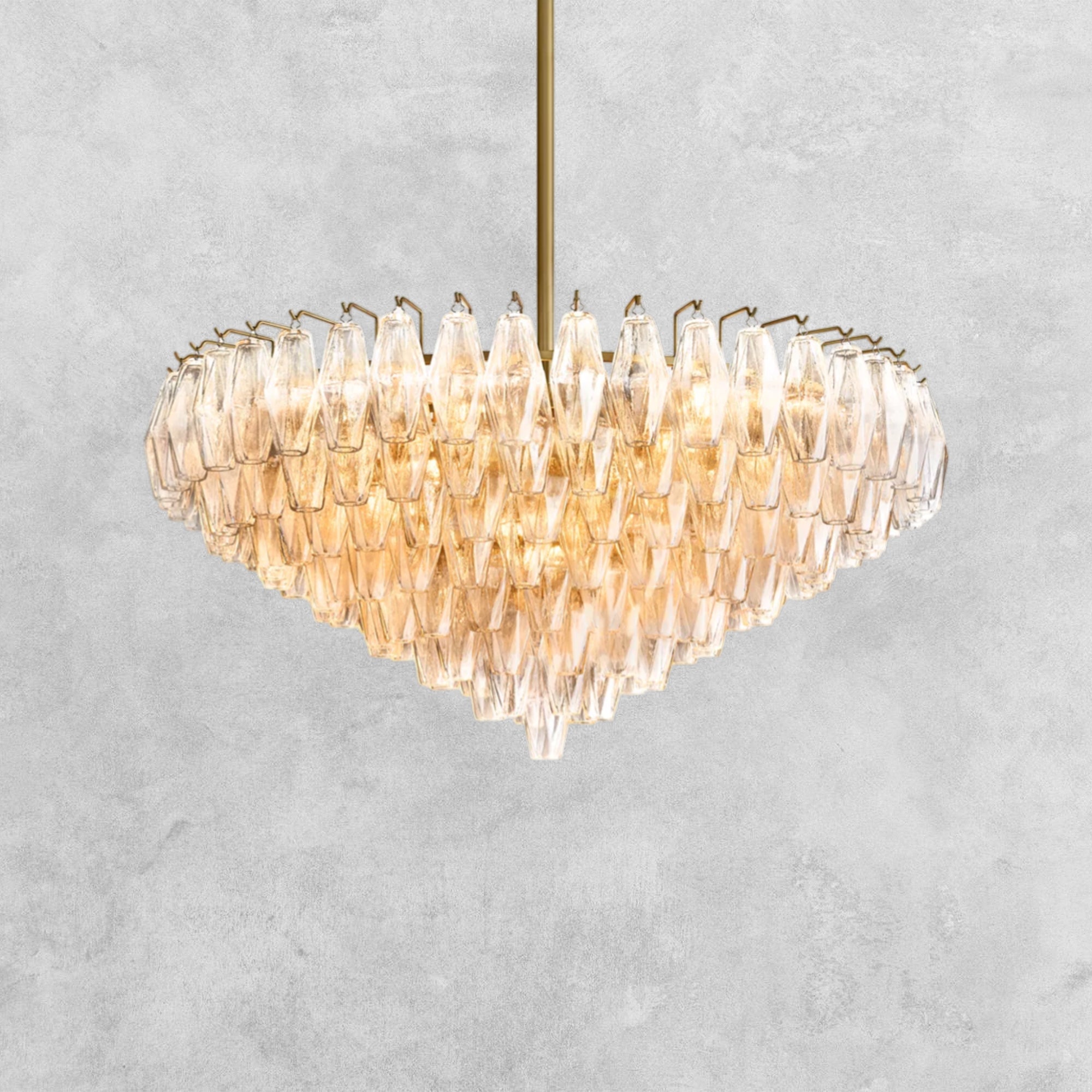 Kiaris Glass Tiered Round Chandelier 37‘’ 47‘’ 62‘’