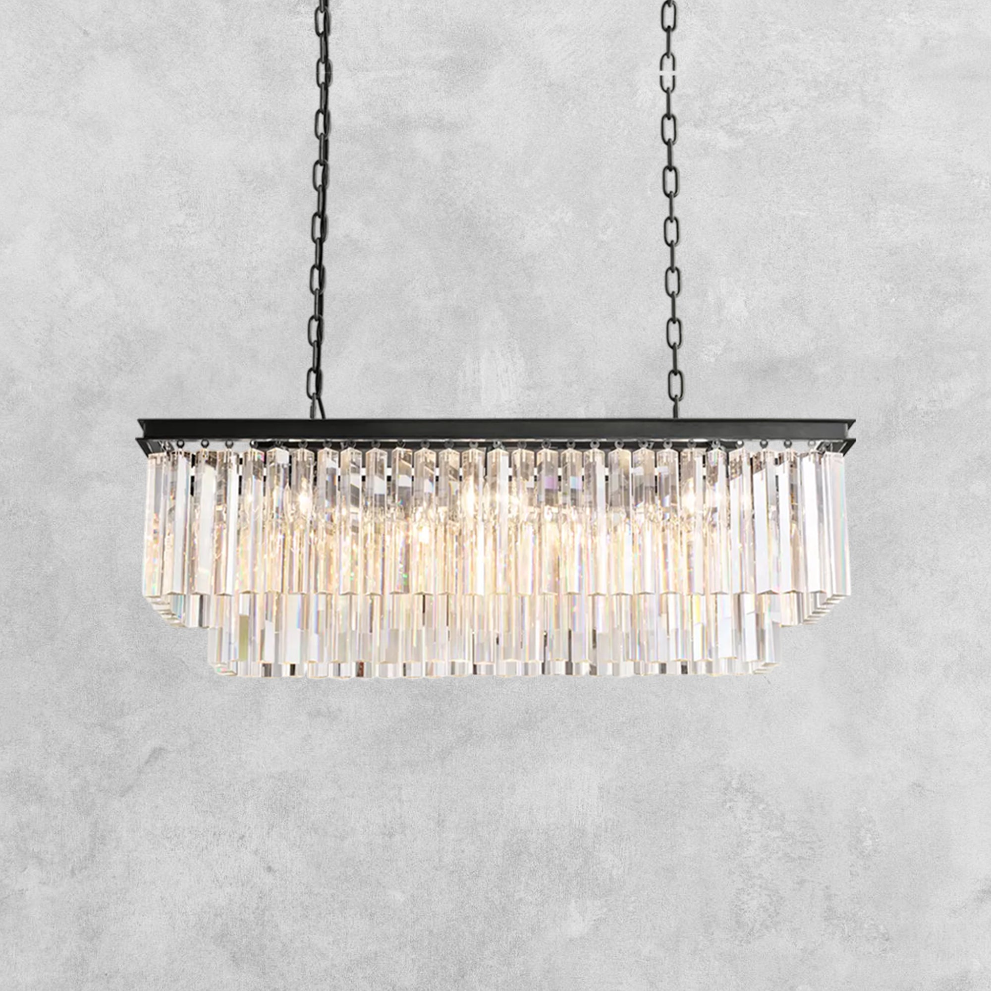 LeTierd Rectangular Chandelier 40" 49" 59" 72"