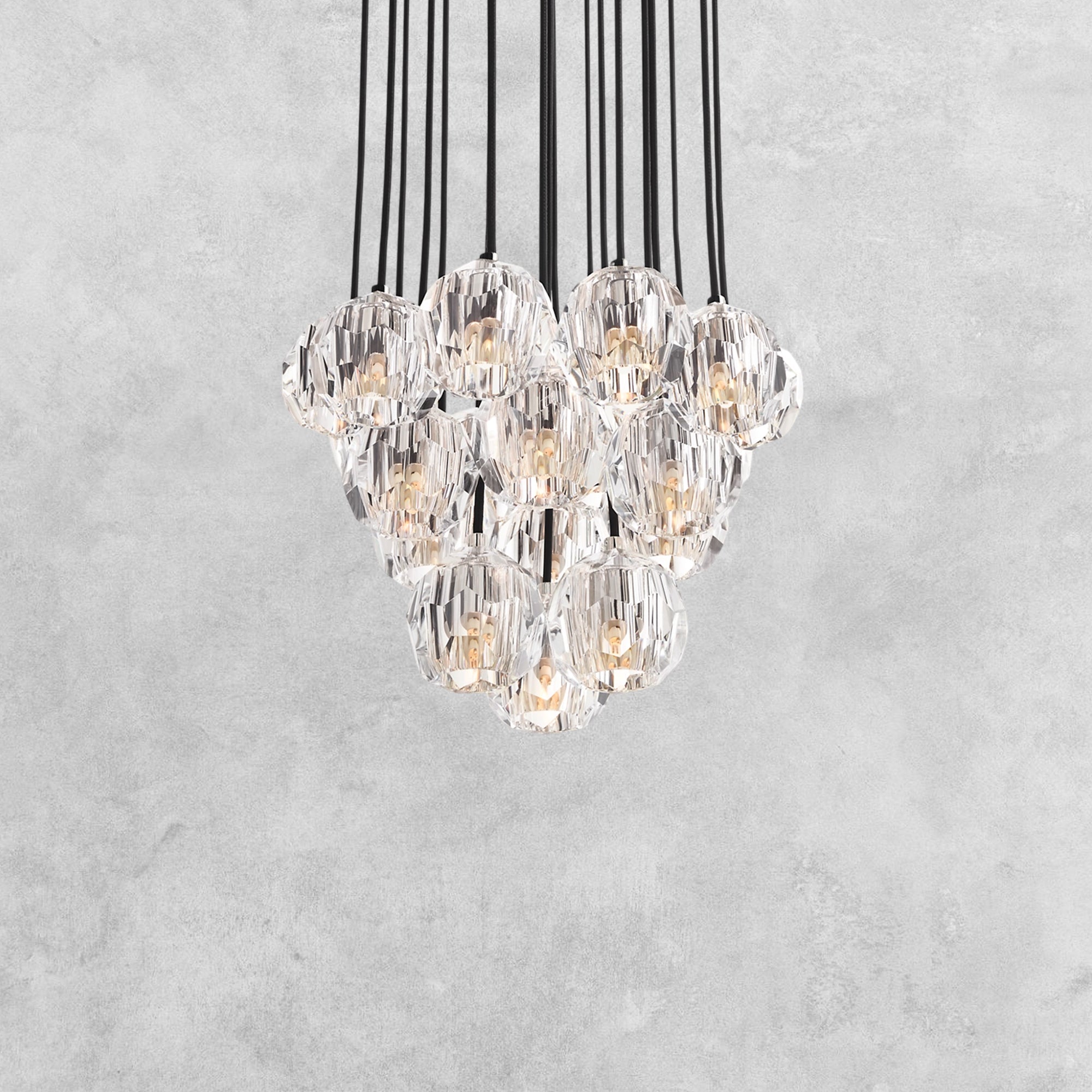 Bouble De Crystal Round Cluster Chandelier