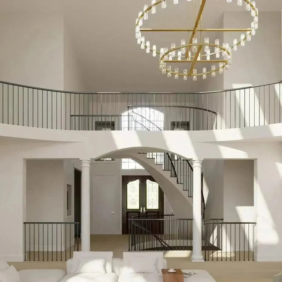 Reger Crystal 2-Tier Round Chandelier 60" for Living Room-Blushlighting-Blushlighting
