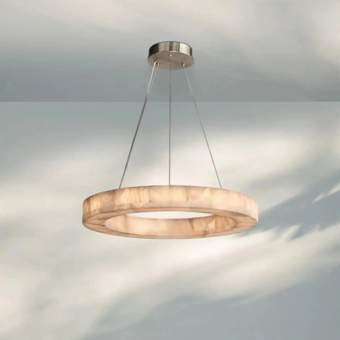 Rivaga Calcite lueur Round Chandelier 31"40"60"-31“D-Matte Black-