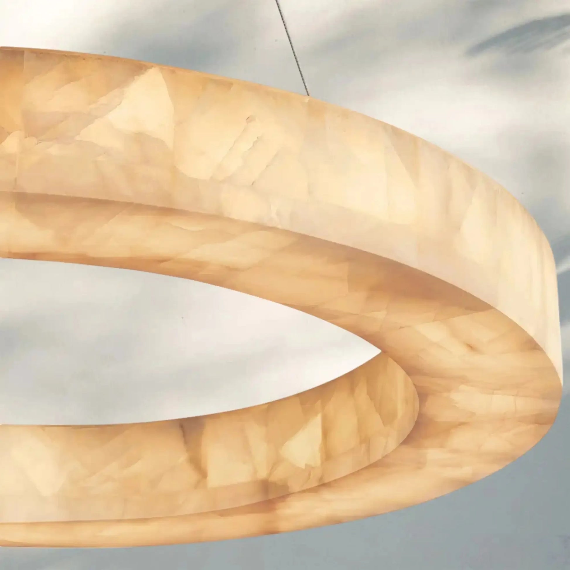 Rivaga Calcite lueur Round Chandelier 31"40"60"-