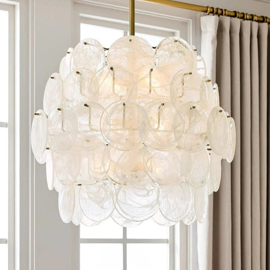 Riviera Glass Disc Chandelier 26" - Trivellolab