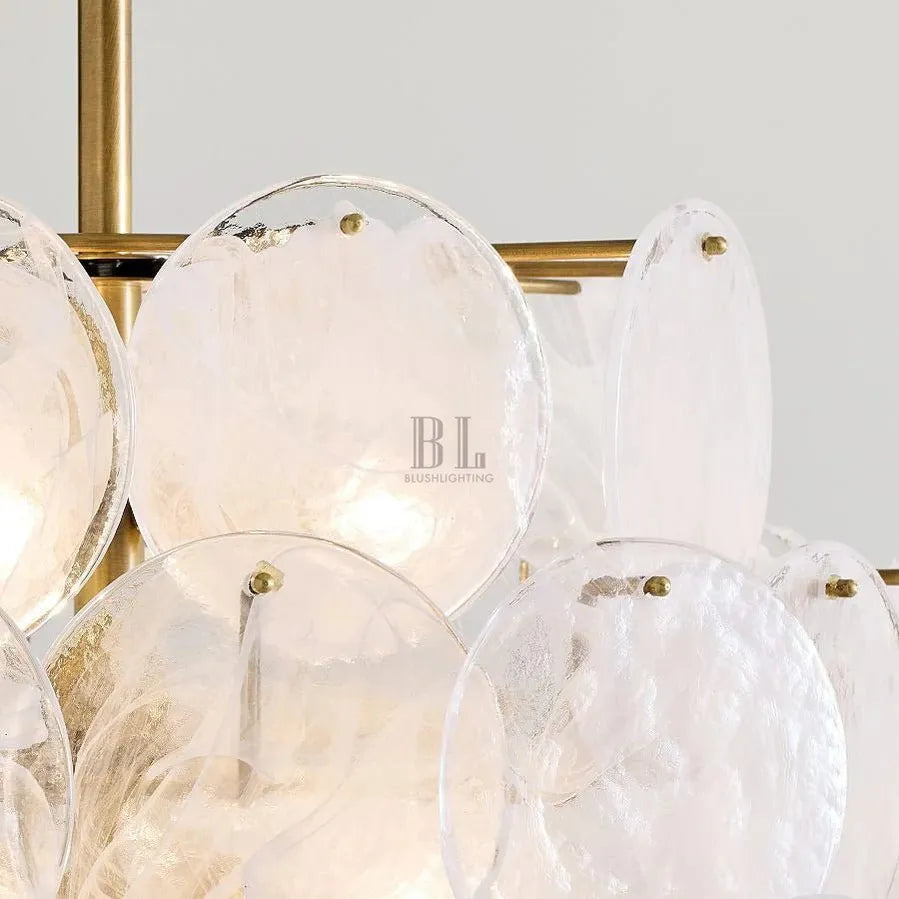 Riviera Glass Disc Chandelier 26" - Trivellolab