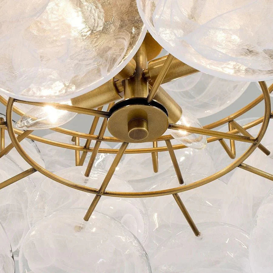 Riviera Glass Disc Chandelier 26" - Trivellolab