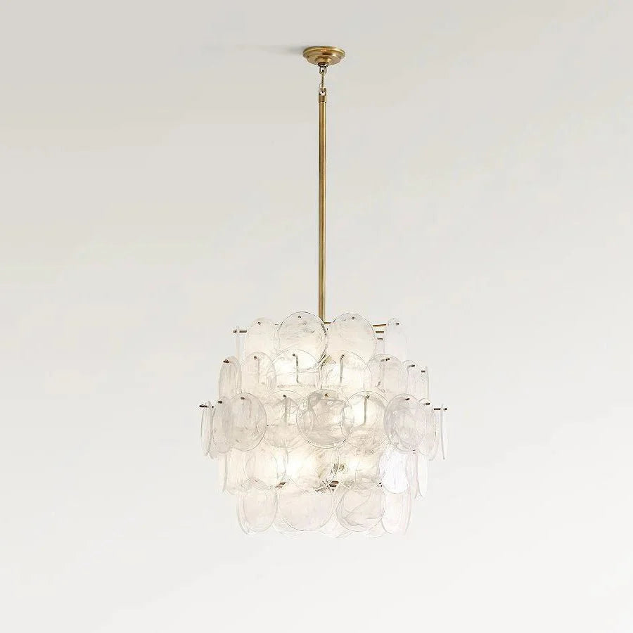 Riviera Glass Disc Chandelier 26" - Trivellolab