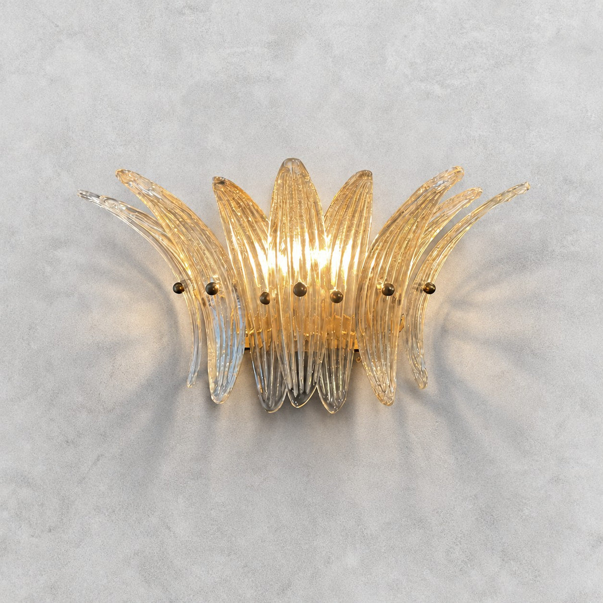 Celestia Floral Glass Style Wall Sconce