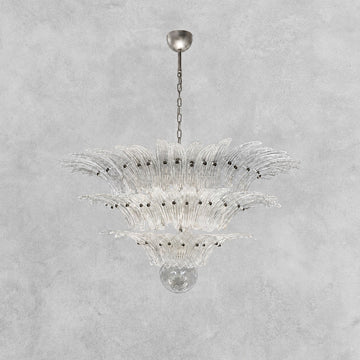 Sculptural Floral Glass Style  Chandelier