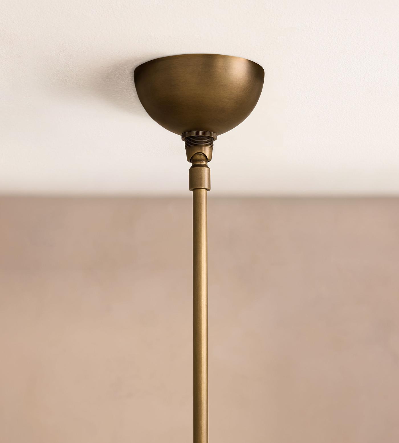 Snowflake Alabaster Orb Chandelier - ∅ 15″ x H 59″Bronze & WhiteTrivellolab